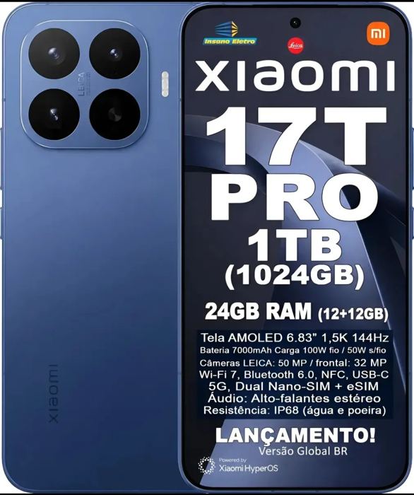 Foto real do Xiaomi 17T Pro